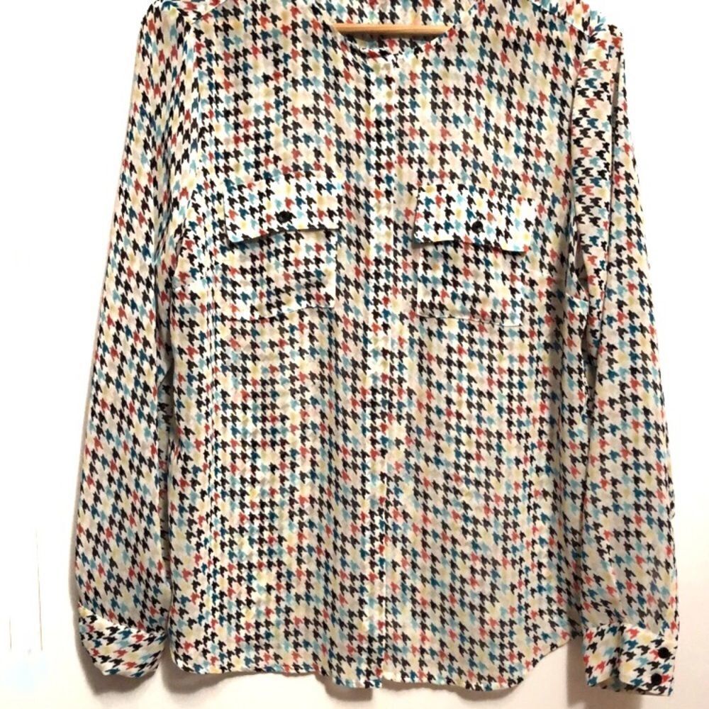 Liz Claiborne sheer long sleeved button down